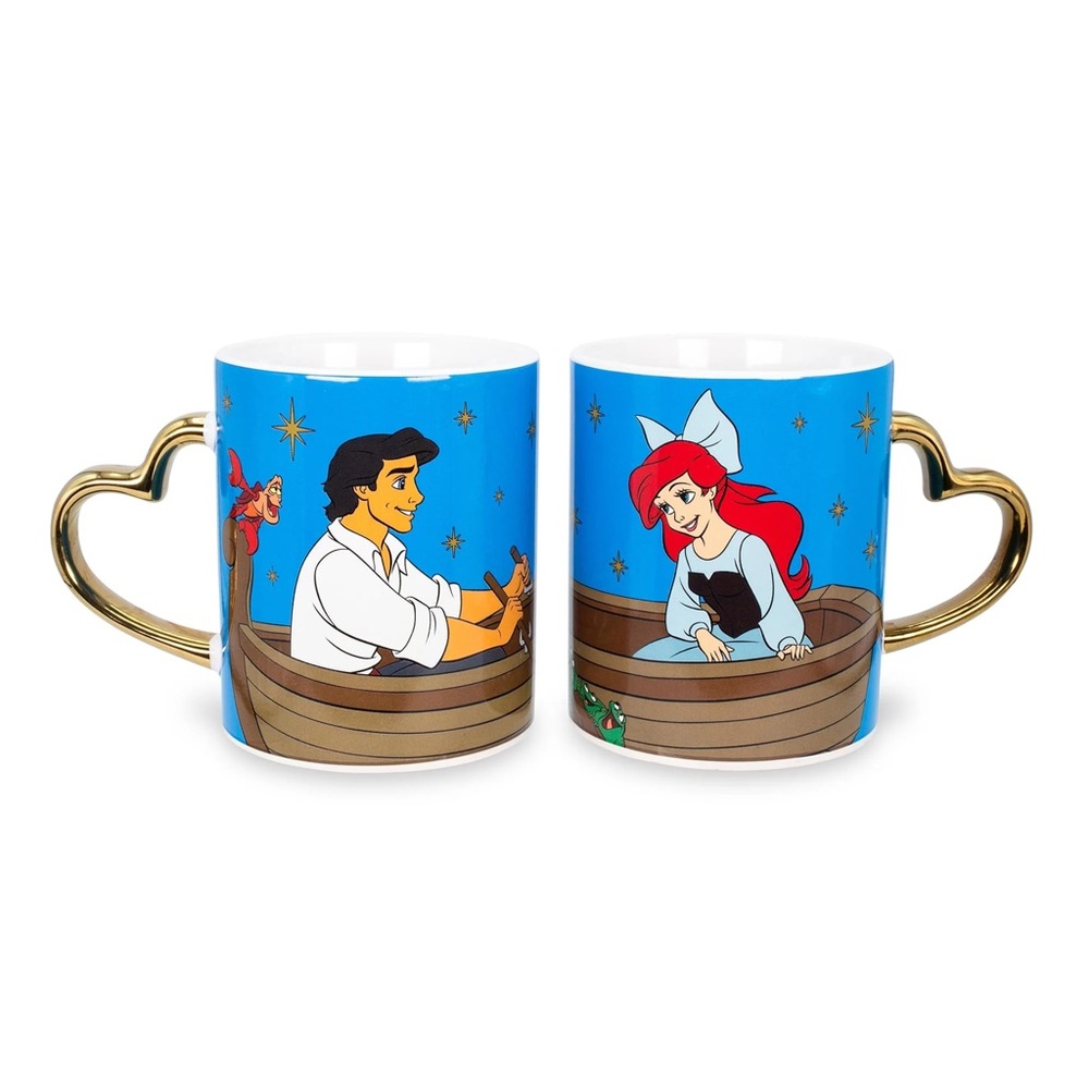 Disney Ariel and Eric Heart Handle Mugs